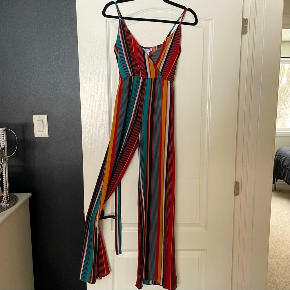 Revamped Striped Multicolor Jumpsuit